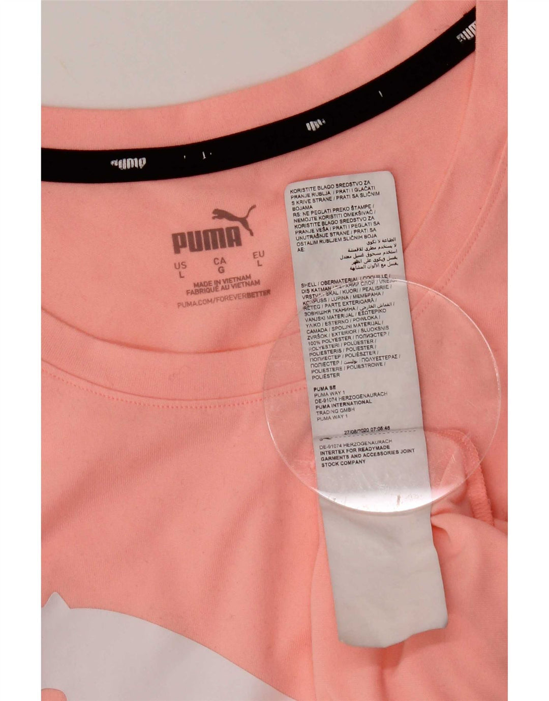 Puma Womens Graphic Vest Top UK 16 Grande Poliéster Rosa