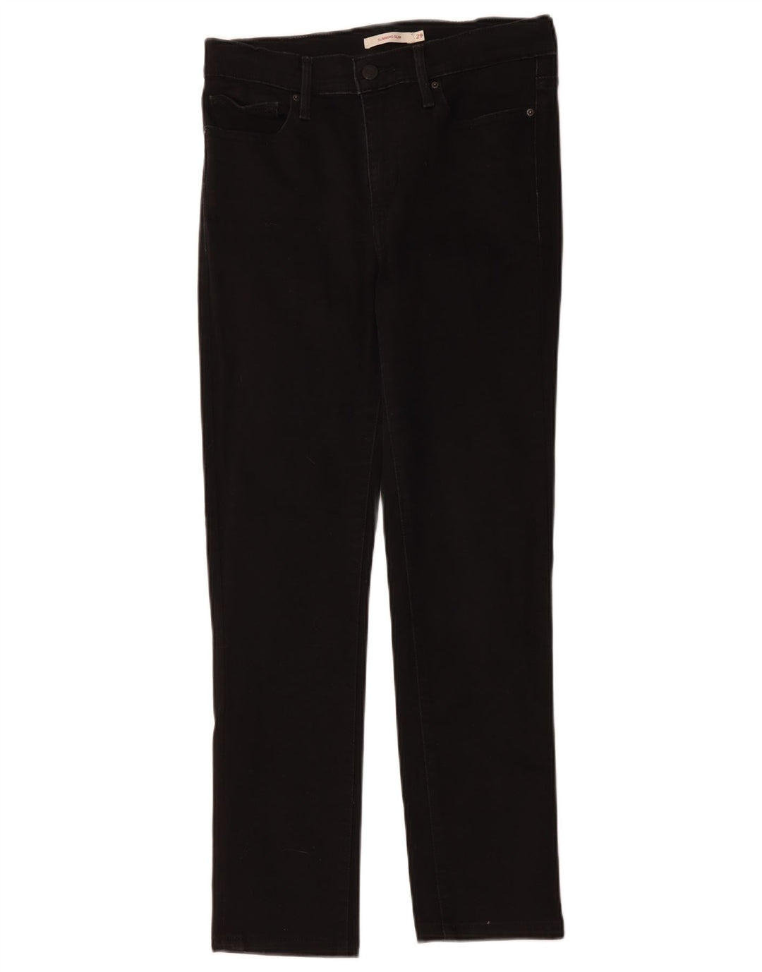 Jeans femininos Levi's Shaping Slim W29 L27 algodão preto