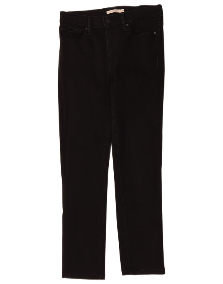 Jeans femininos Levi's Shaping Slim W29 L27 algodão preto