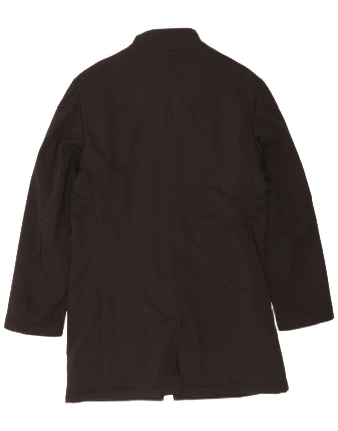 Sobretudo masculino vintage IT 50 grande poliéster preto