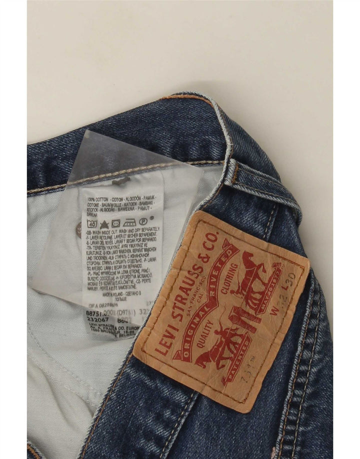 Calça jeans feminina Levi's 751 Straight W32 L30 azul algodão