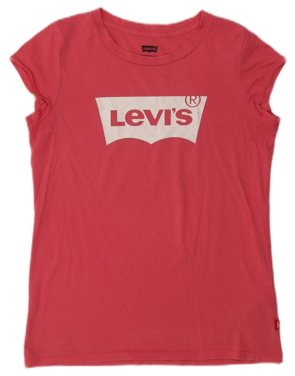 Camiseta Levi's Girls Graphic 13-14 Anos Algodão Rosa