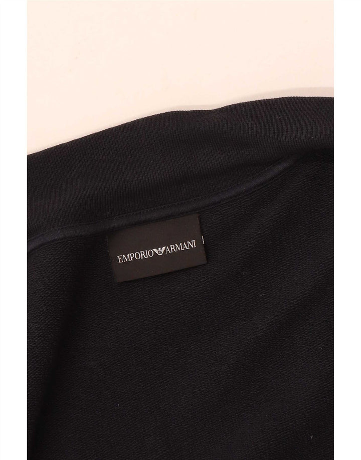 Jaqueta masculina Emporio Armani com agasalho gráfico médio preto
