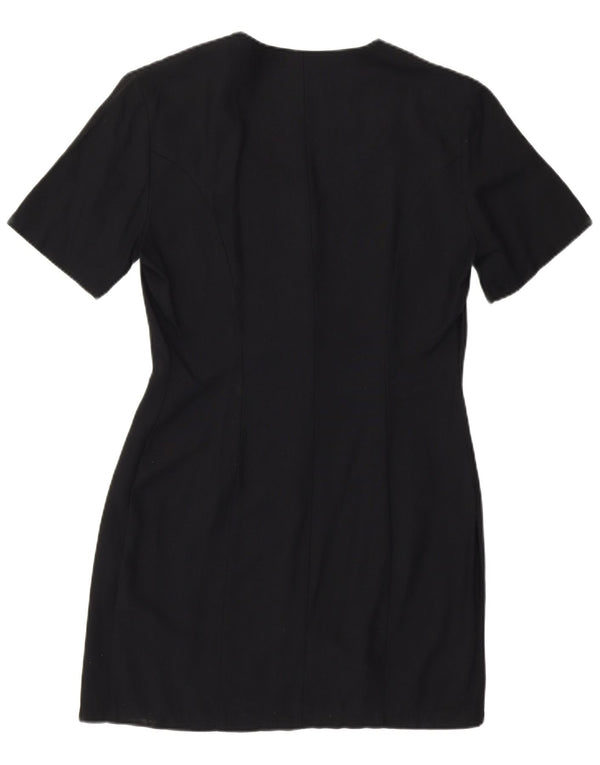 Coleção Vestido Camisa Feminino UK 12 Viscose Preto Médio