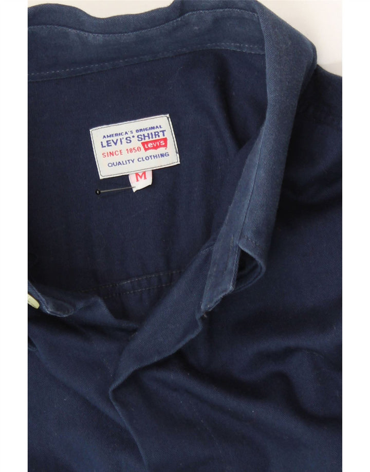 LEVI'S Mens Shirt Medium Navy Blue Cotton Vintage Levi's and Second-Hand Levi's from Messina Hembry 