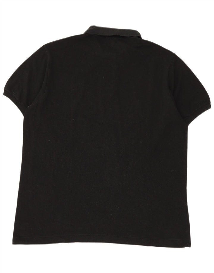Camisa polo masculina LACOSTE tamanho 6 XL algodão preto