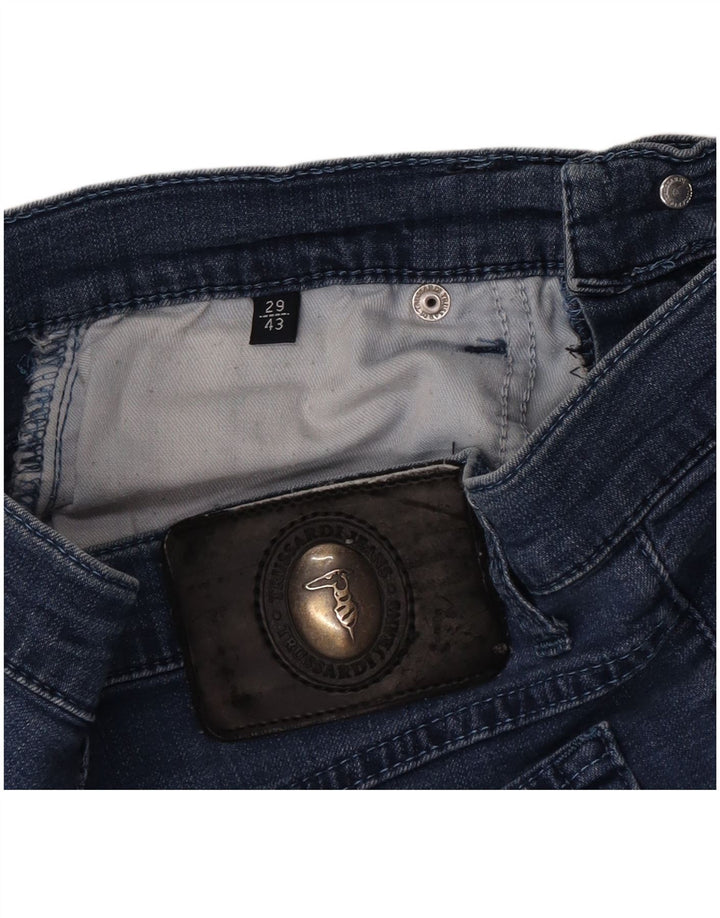 Trussardi Jeans Cônicos Femininos IT 43 Médio W29 L28 Azul