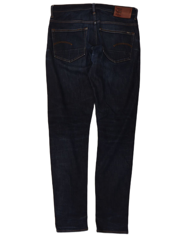 G-Star Masculino 3301 Tapered Jeans W33 L36 Azul Marinho Algodão