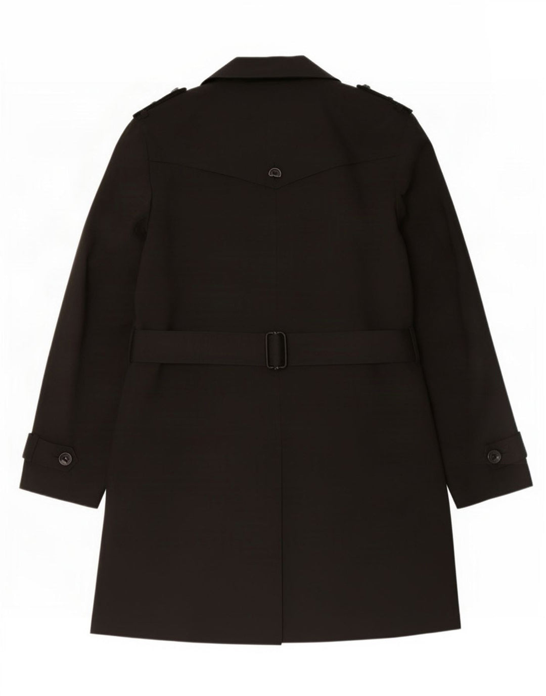 Casaco impermeável feminino Marks & Spencer Reino Unido 12 poliéster preto médio