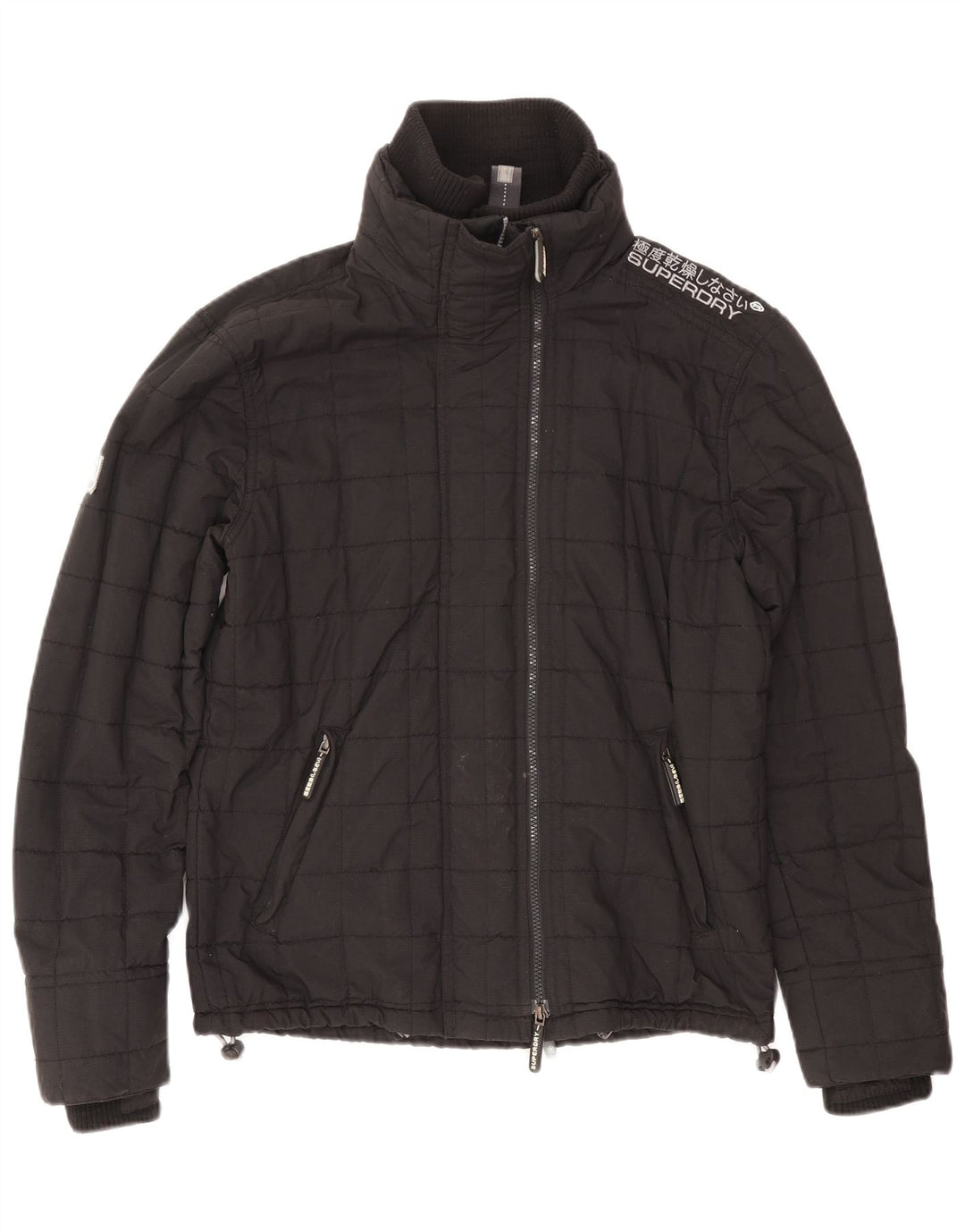 Jaqueta corta-vento feminina Superdry Windcheater Graphic UK 16 grande preta