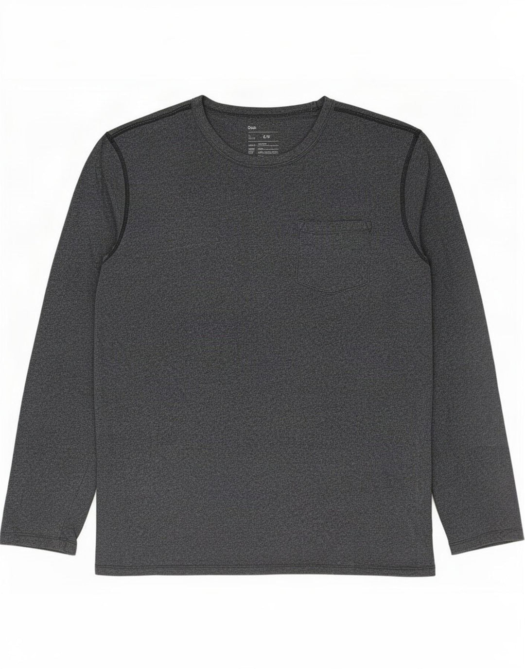 Gap Mens Top manga comprida pequeno algodão manchado cinza
