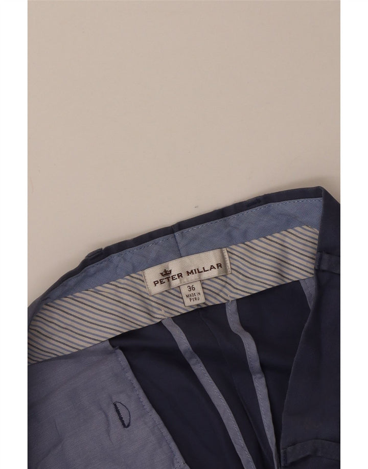 Calça chino reta masculina Peter Millar W36 L33 azul