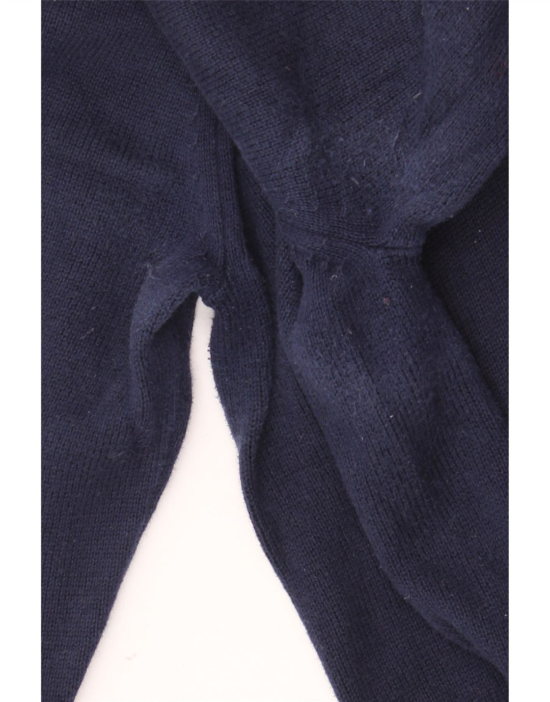 Suéter masculino Marks & Spencer com gola redonda, grande algodão azul marinho