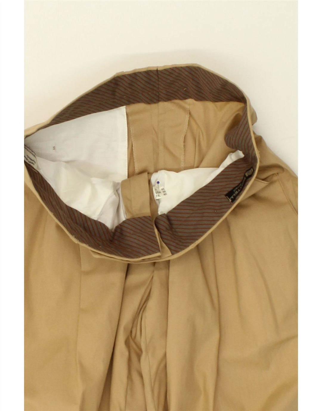 PIATTELLI Womens Pegged Suit Trousers IT 46 Large W30 L27  Beige Cotton Vintage Piattelli and Second-Hand Piattelli from Messina Hembry 