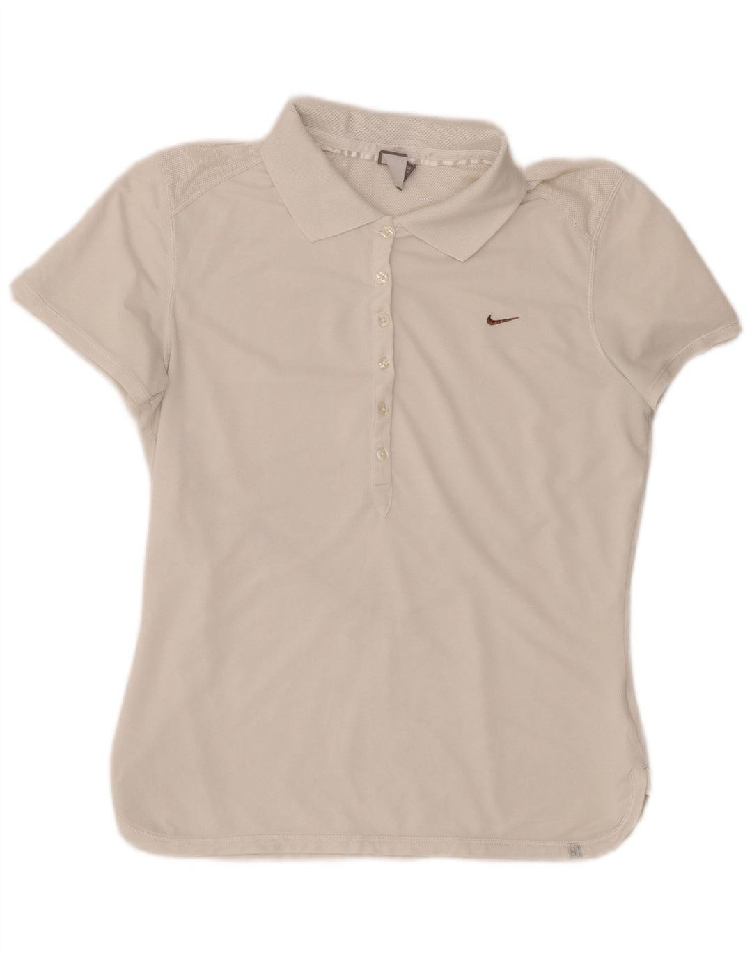 Camisa polo feminina Nike UK 14/16 grande branca