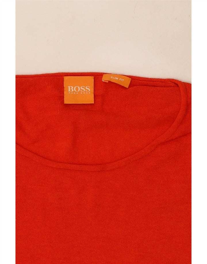 Suéter masculino Hugo Boss com gola redonda 2XL vermelho