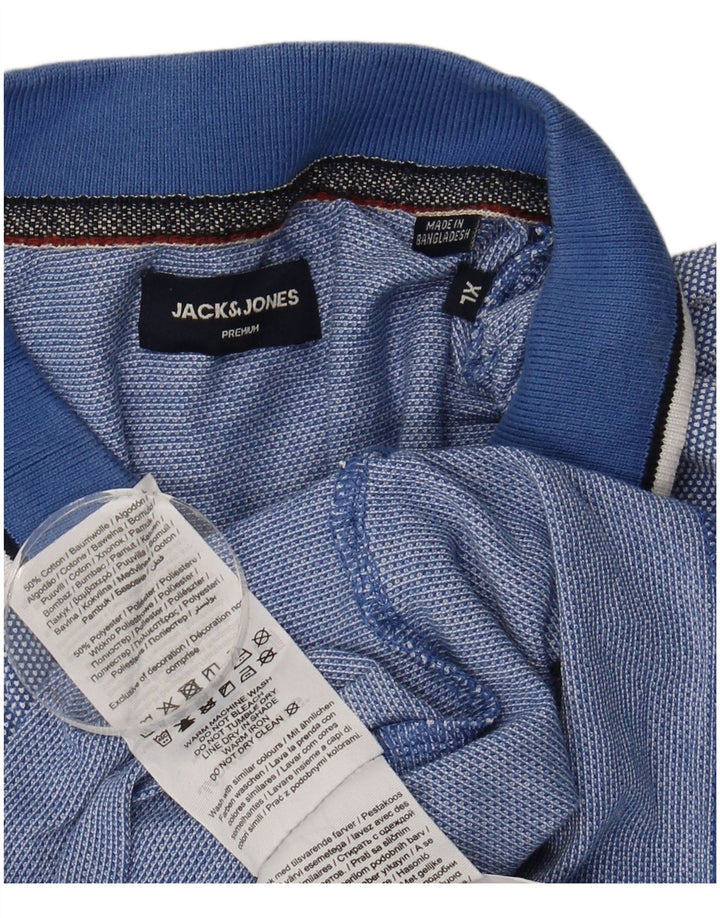 Camisa polo masculina Jack & Jones XL algodão azul