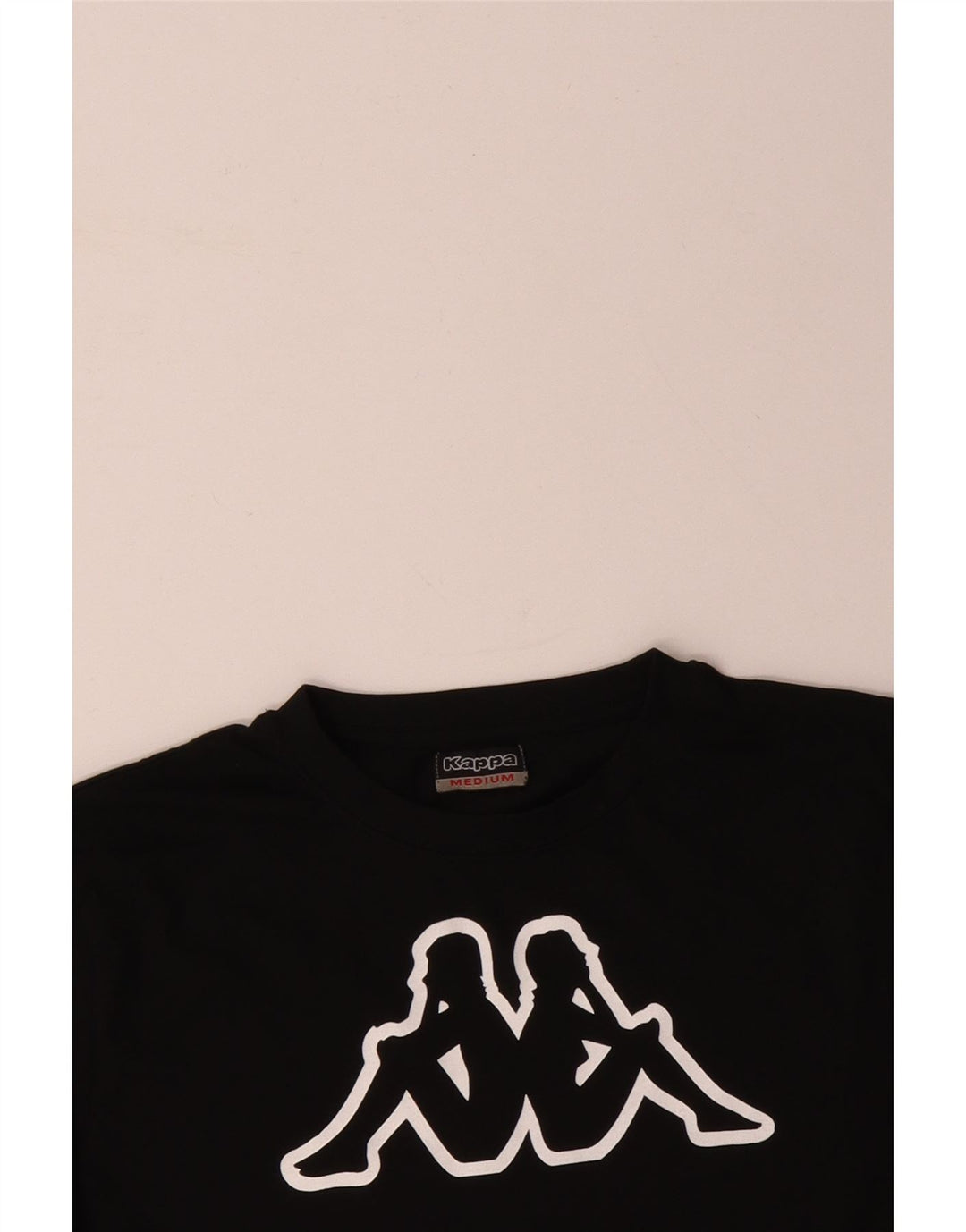 Camiseta masculina gráfica KAPPA Top médio algodão preto