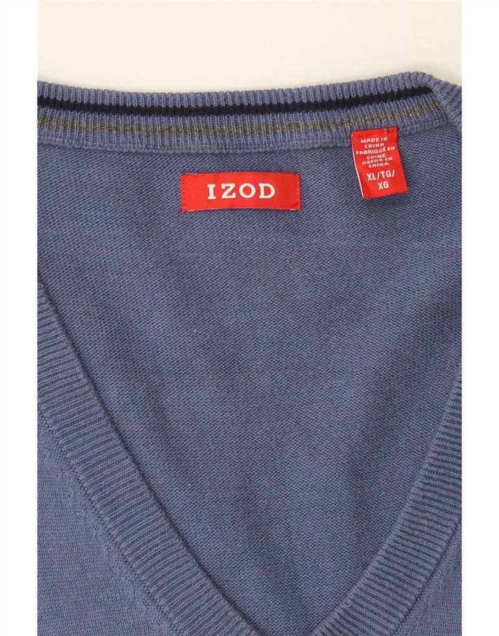 IZOD Mens Vest Tank Top XL Navy Blue Cotton Vintage Izod and Second-Hand Izod from Messina Hembry 