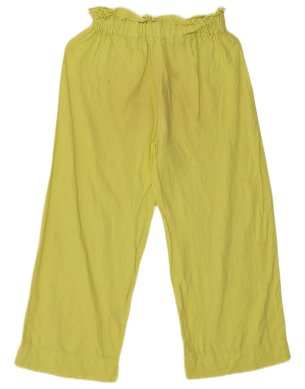 Zara Meninas Calças retas casuais 11-12 anos W30 L22 Amarelo