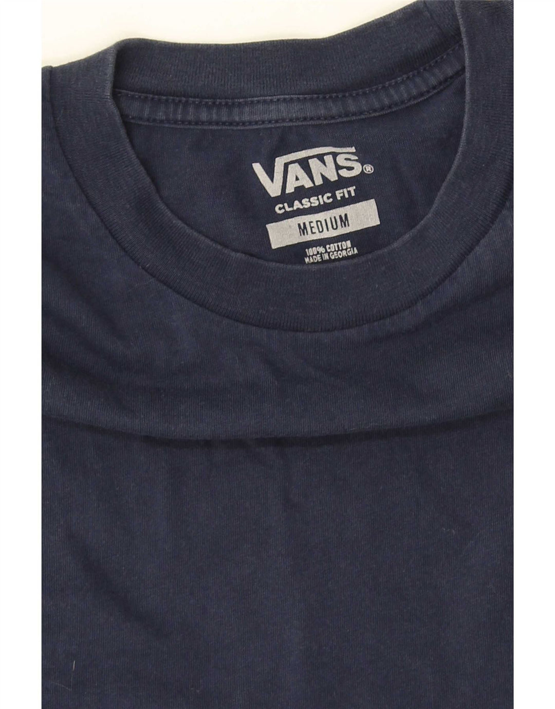 Camiseta Vans Masculina Classic Fit Top Médio Algodão Azul Marinho