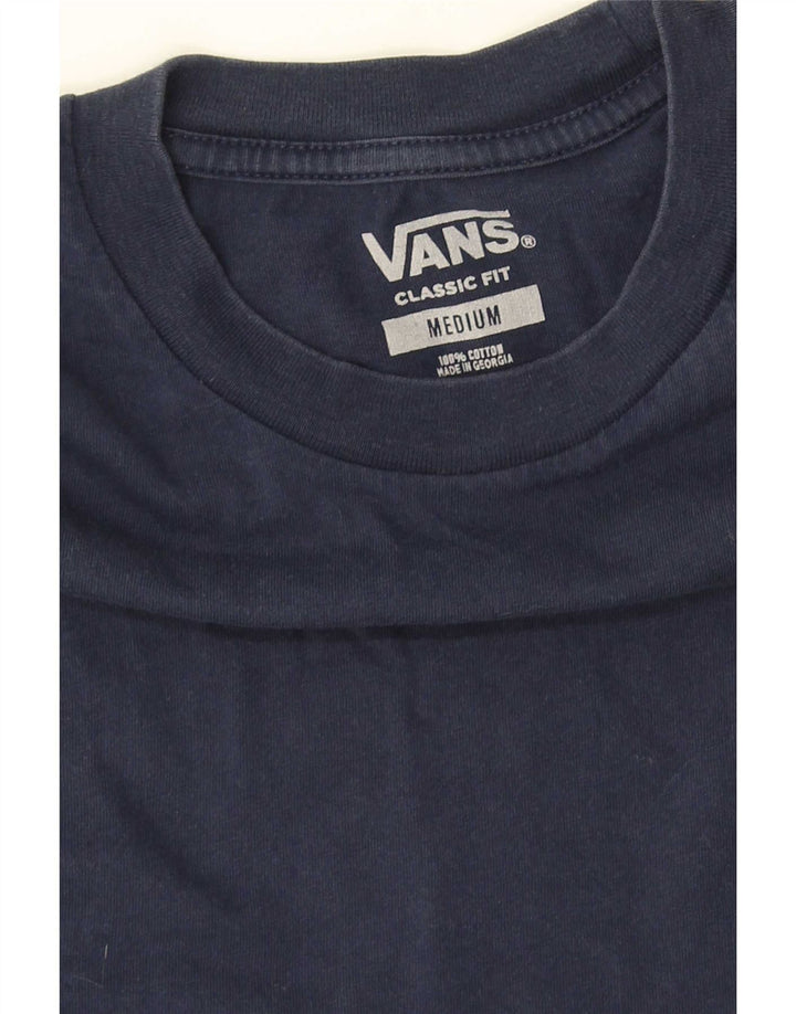Camiseta Vans Masculina Classic Fit Top Médio Algodão Azul Marinho