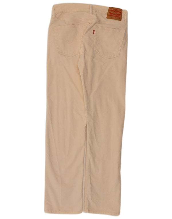 Calça feminina Levi's 751 reta de veludo W32 L32 algodão bege