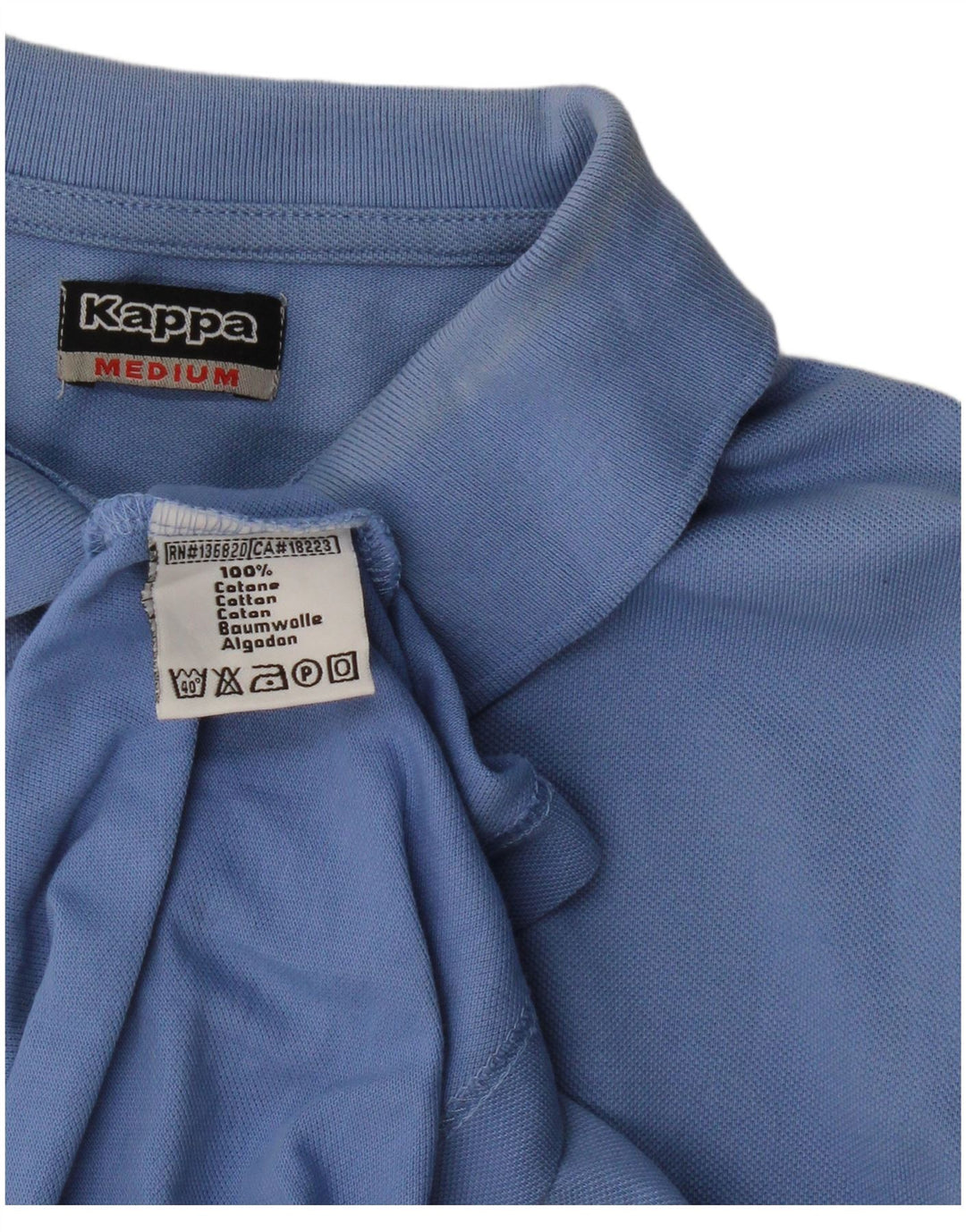 Camisa polo masculina Kappa algodão azul médio