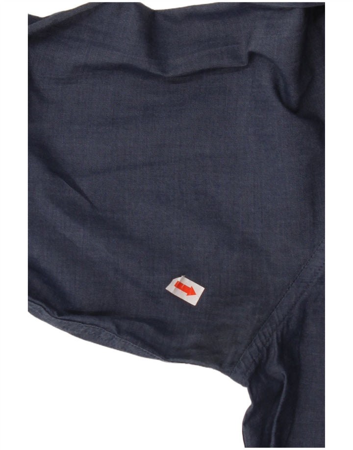 Camisa masculina CALVIN KLEIN Slim Fit tamanho 40 algodão azul marinho médio