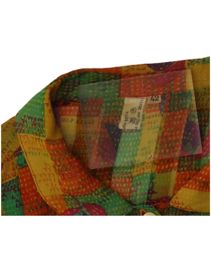 Blusa feminina VINTAGE IT 42 média patchwork multicolorida