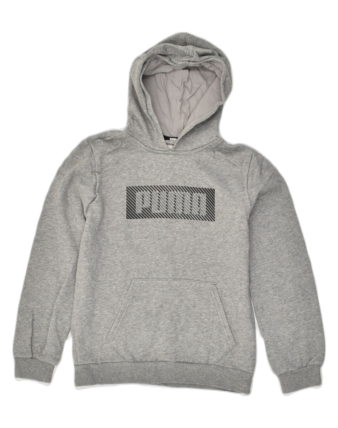 PUMA Boys Graphic Hoodie Jumper 11-12 Years Grey Cotton | Vintage Puma | Thrift | Second-Hand Puma | Used Clothing | Messina Hembry 