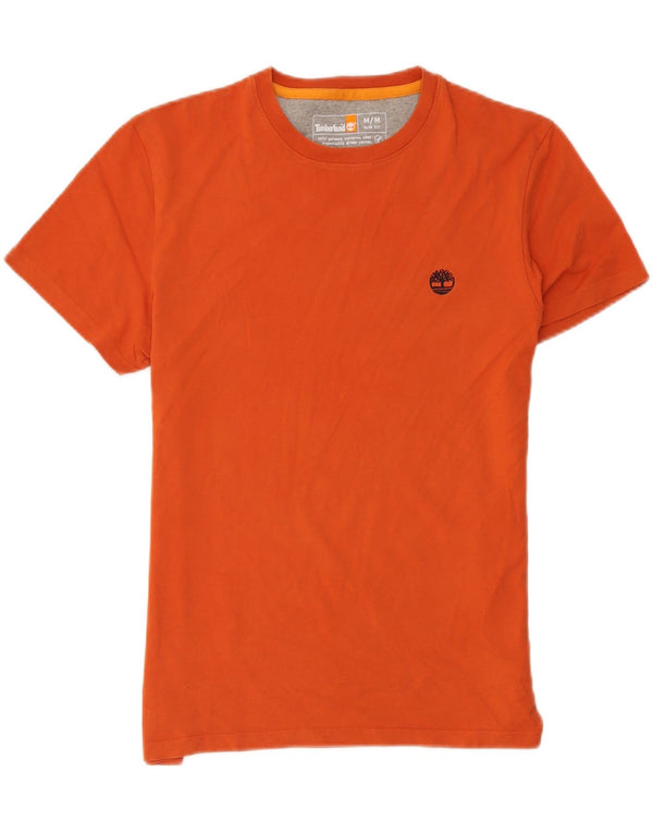 Camiseta masculina Timberland Slim Fit Top Médio Algodão Laranja