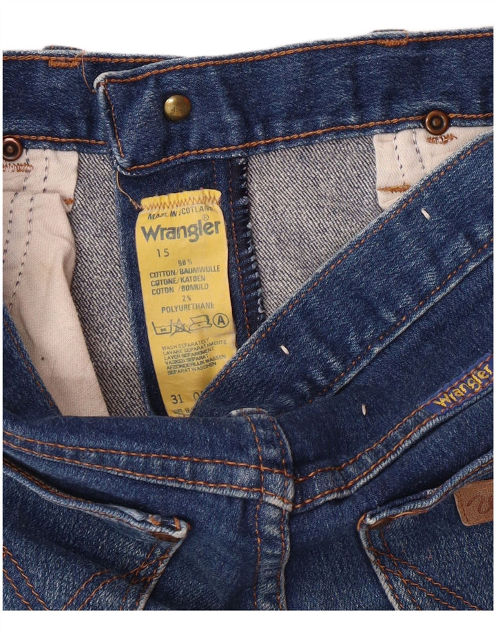 Wrangler Boys Straight Capri Jeans 14-15 Anos W25 L21 Azul Algodão