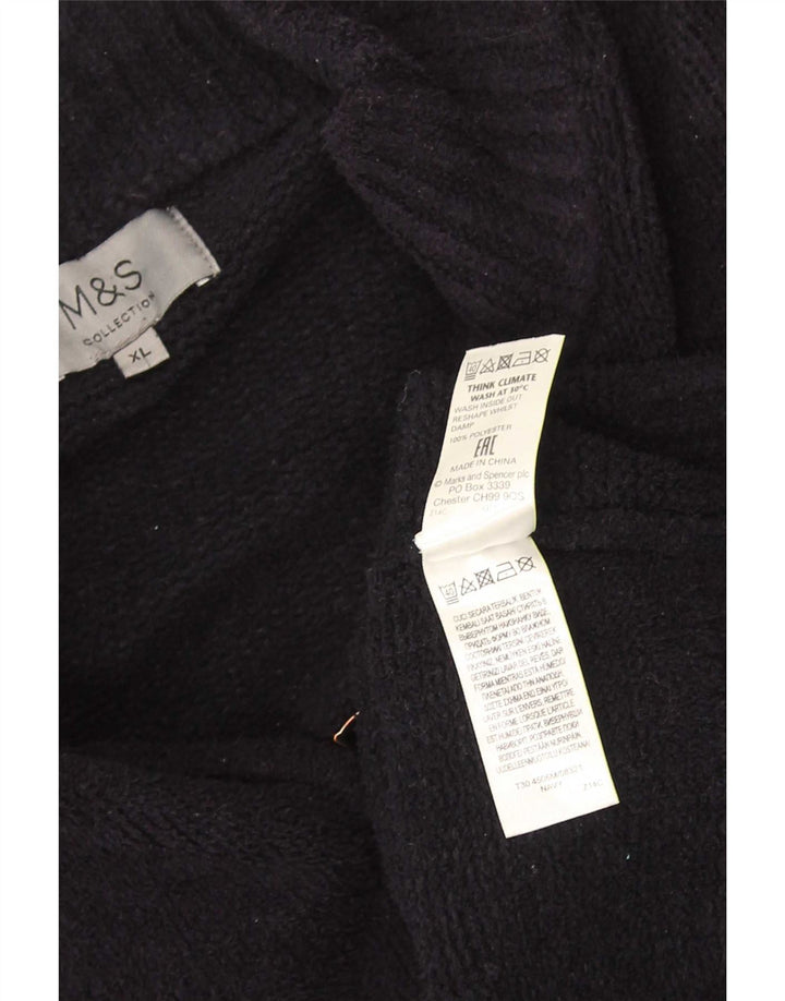 Suéter cardigã masculino Marks & Spencer XL azul marinho poliéster
