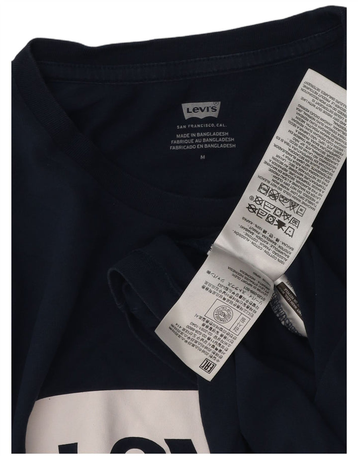 Camiseta gráfica masculina Levi's Top médio algodão azul marinho