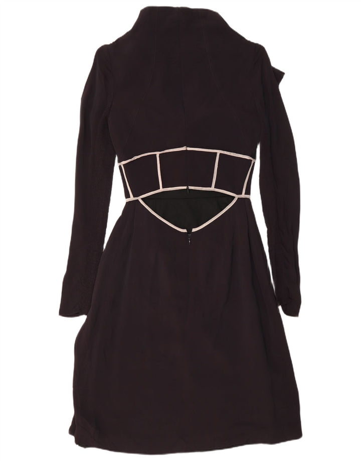Vestido maxi feminino vintage manga comprida IT 40 pequeno preto