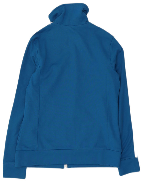 ADIDAS Womens Tracksuit Top Jacket EU 38 Médio Azul Algodão