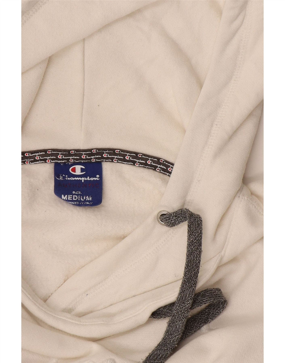 Jumper com capuz gráfico feminino Champion UK 12 médio branco