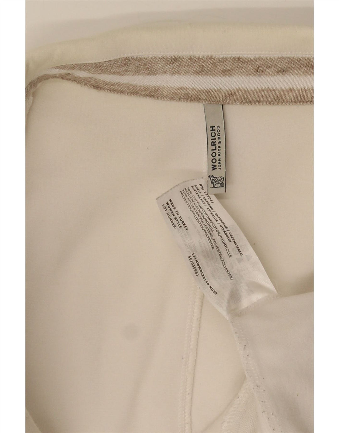 Jaqueta blazer feminina Woolrich com 3 botões Reino Unido 10 algodão branco pequeno