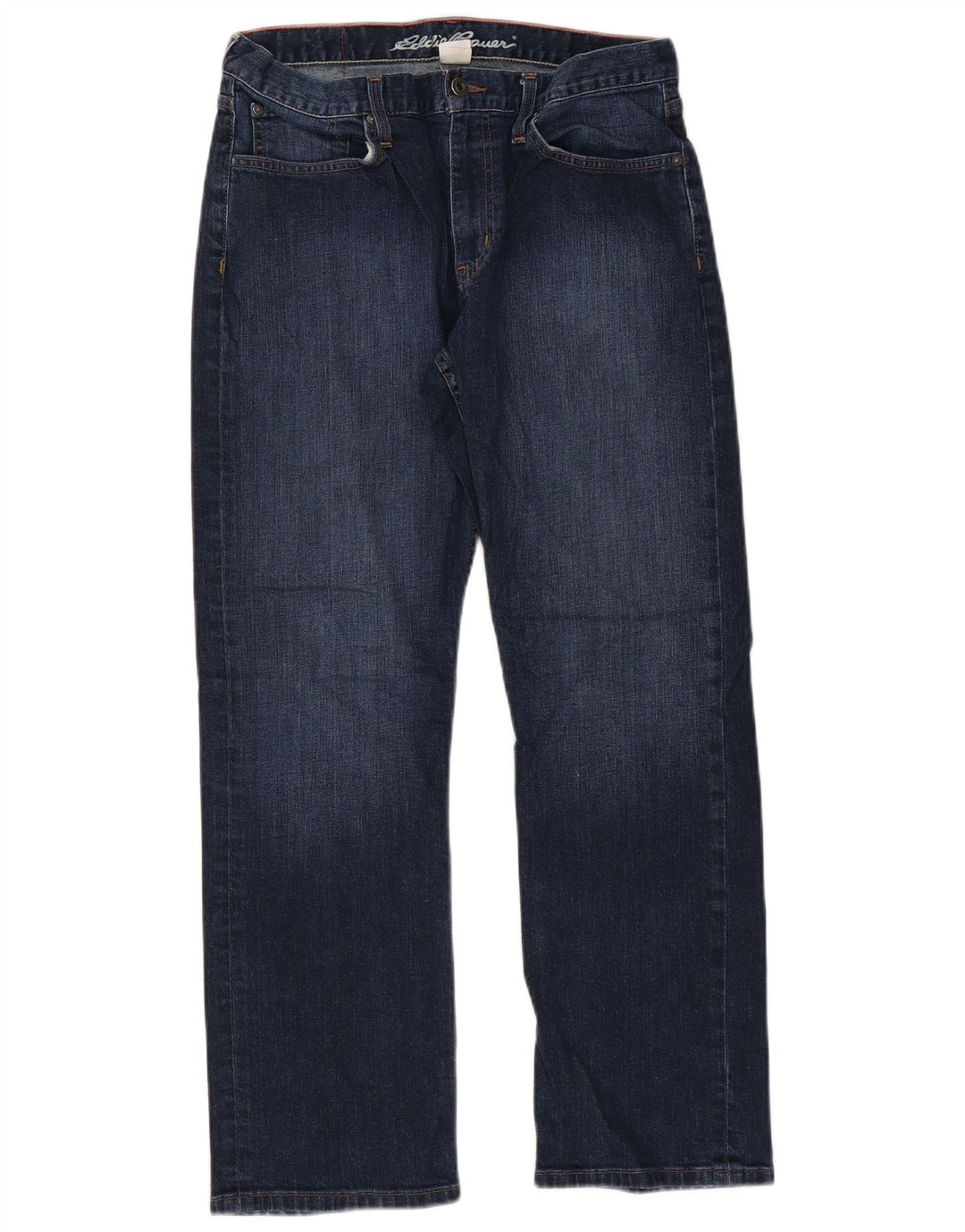 Eddie Bauer Calça jeans reta masculina W32 L30 algodão azul