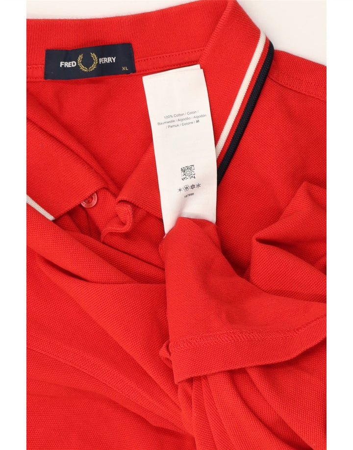 Camisa polo masculina Fred Perry XL algodão vermelho