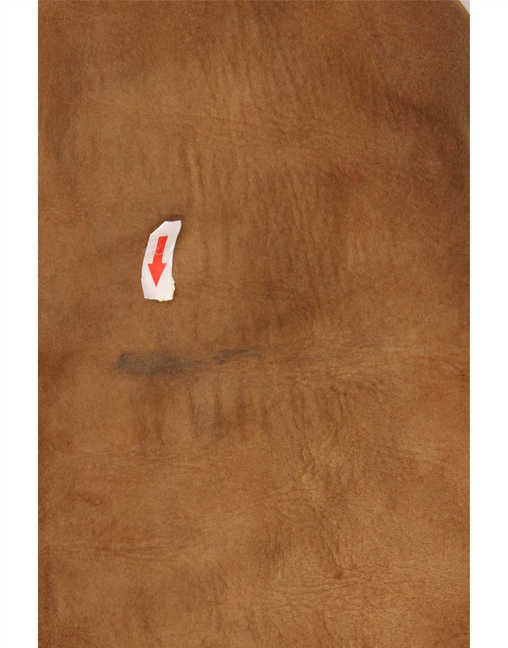 Jaqueta masculina vintage Shearling UK 38 marrom médio