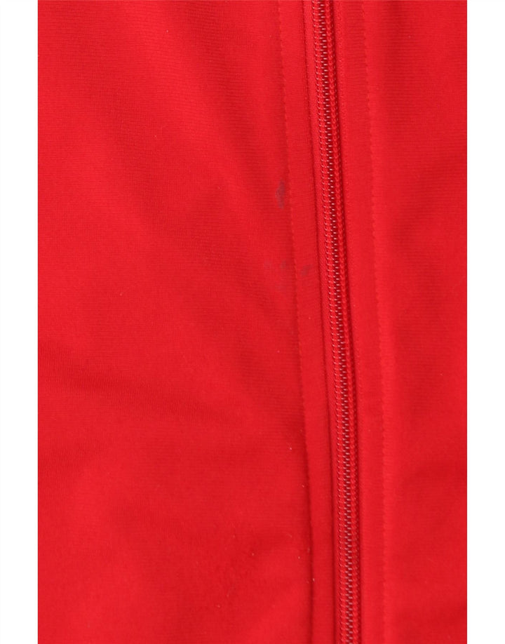 Adidas Mens Tracksuit Top Jacket Médio Poliéster Vermelho