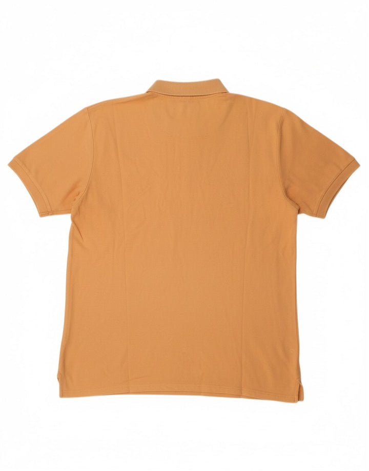 Camisa polo masculina VINTAGE grande algodão laranja
