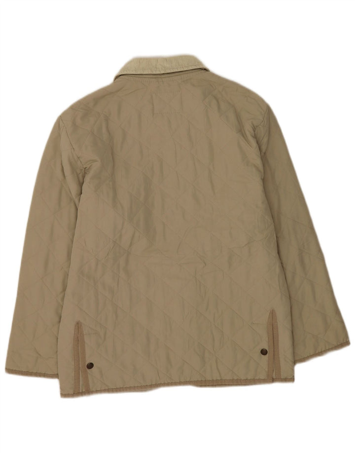 Jaqueta acolchoada masculina vintage de poliéster verde pequeno Reino Unido 36