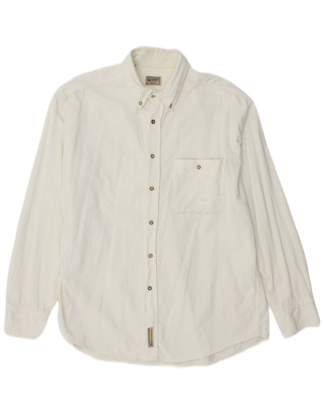 Camisa masculina de veludo WAMPUM XL branca