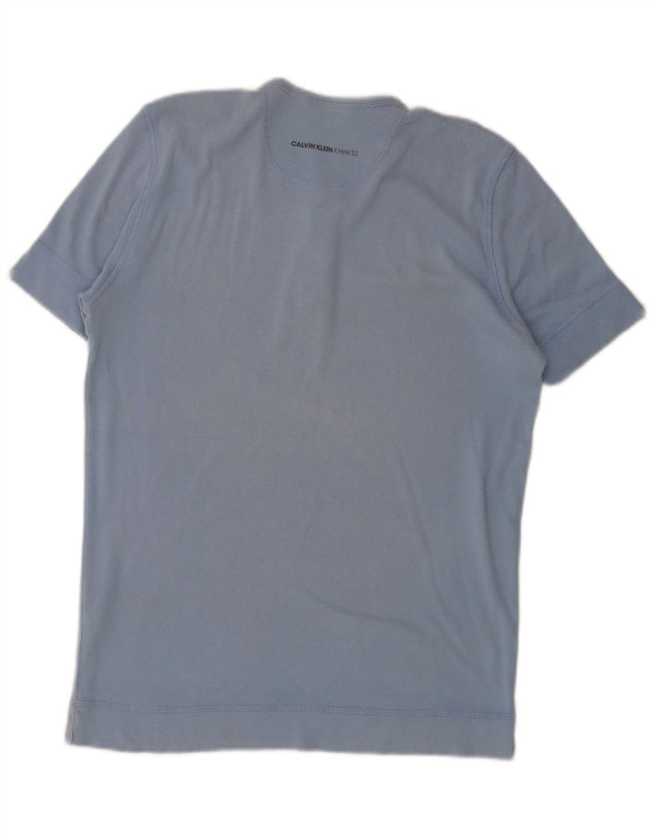Camiseta masculina Calvin Klein grande algodão azul