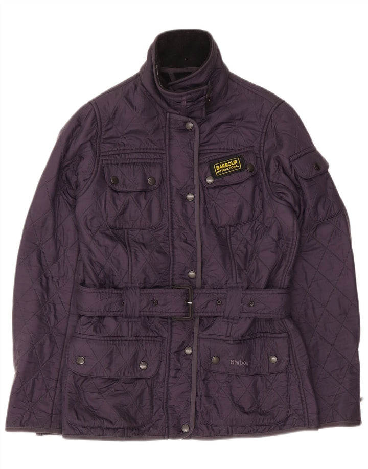 Jaqueta acolchoada feminina Barbour UK 10 pequena roxa