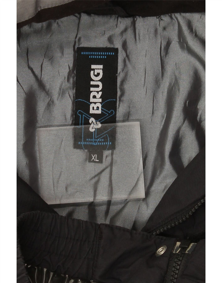 Jaqueta de esqui masculina Brugi XL preta colorblock