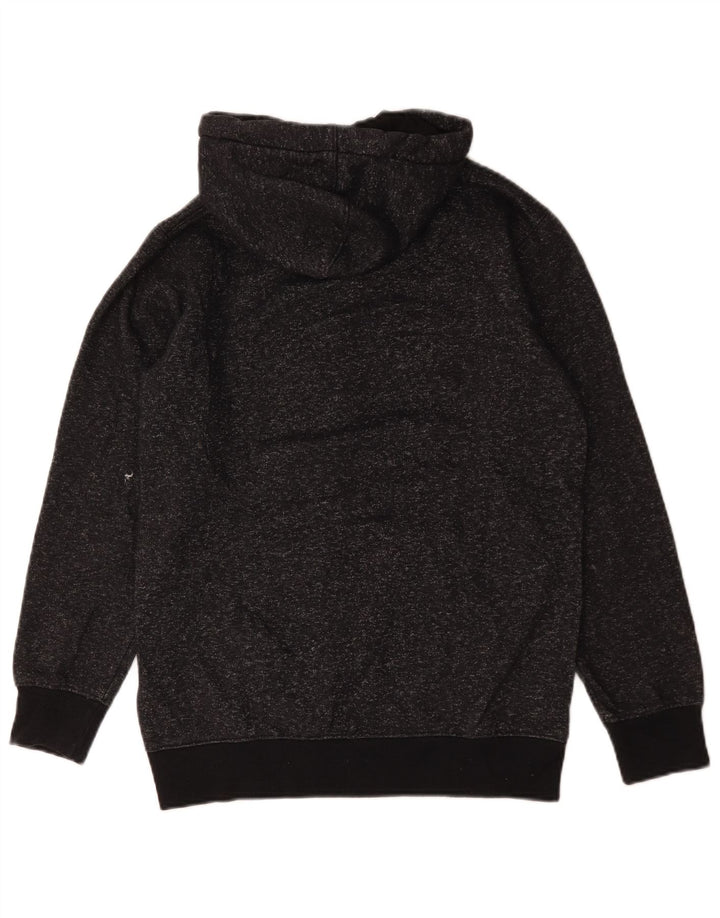 Jack & Jones moletom com capuz gráfico masculino médio preto manchado